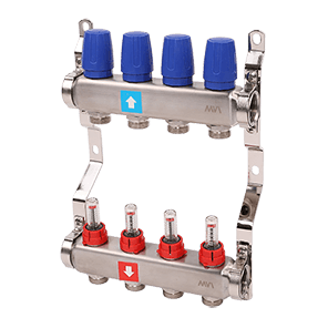 Stainless steel manifold complete MS.504.06 Stainless steel manifold complete MS.504.06