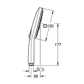 Rainshower SmartActive 130 Cube (26551LS0)