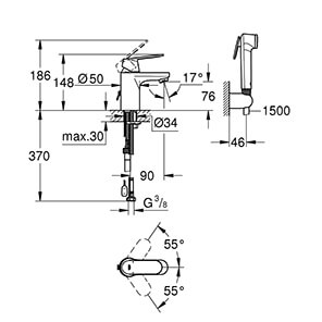 Eurosmart Cosmopolitan DN 15S-Size (23125000)