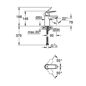 Eurosmart Cosmopolitan DN 15S-Size (32824000)