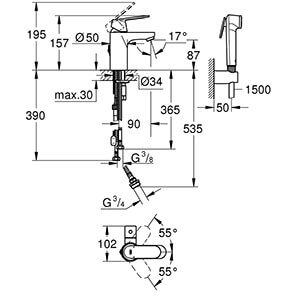 Eurosmart Cosmopolitan DN 15S-Size (23433000)
