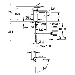 Eurosmart Cosmopolitan DN 15M-Size (2339600E)