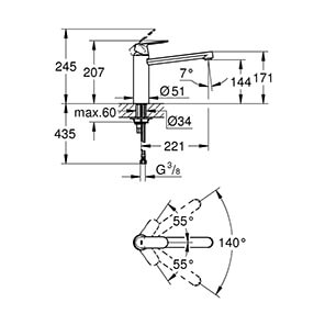Eurosmart Cosmopolitan, DN 15 (30193..0)
