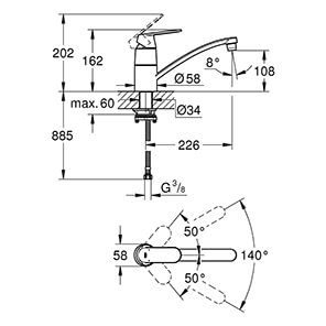 Eurosmart Cosmopolitan, DN 15 (31170000)