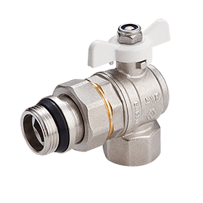 Кран-американка угловой с кольцом 1/2`` вн.-нар. бабочка BV.523.04