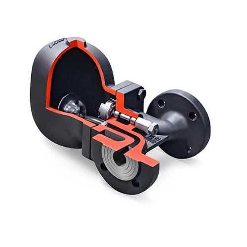 Float steam traps ASTA PM521 and PM523 DN15–25 with steam lock protection valve