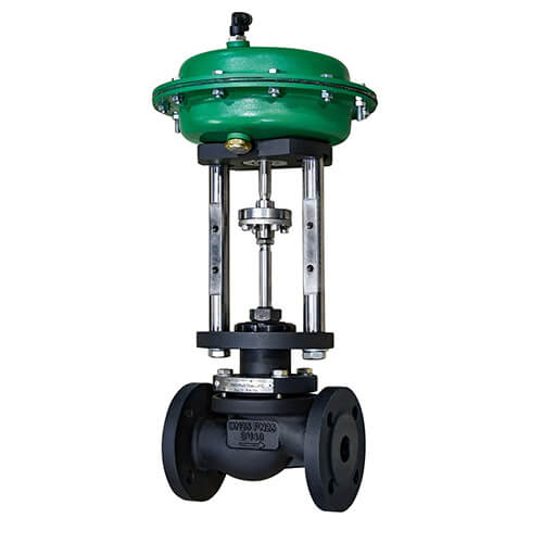 2-way control valves with electric and pneumatic actuators made of carbon steel ACTA series P133