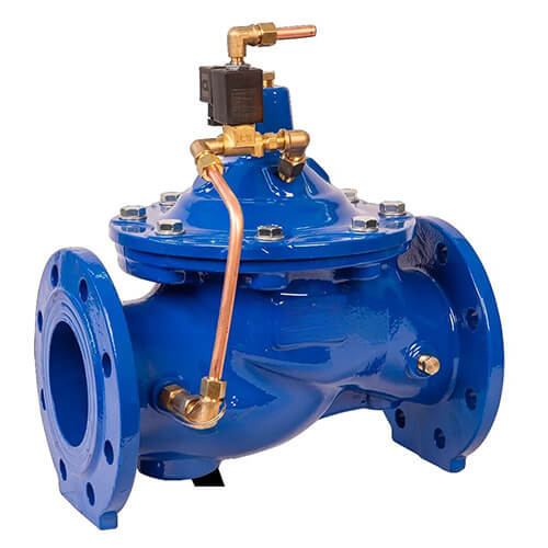 Diaphragm-plunger shut-off valve with electromagnetic control ASTA series P02/04